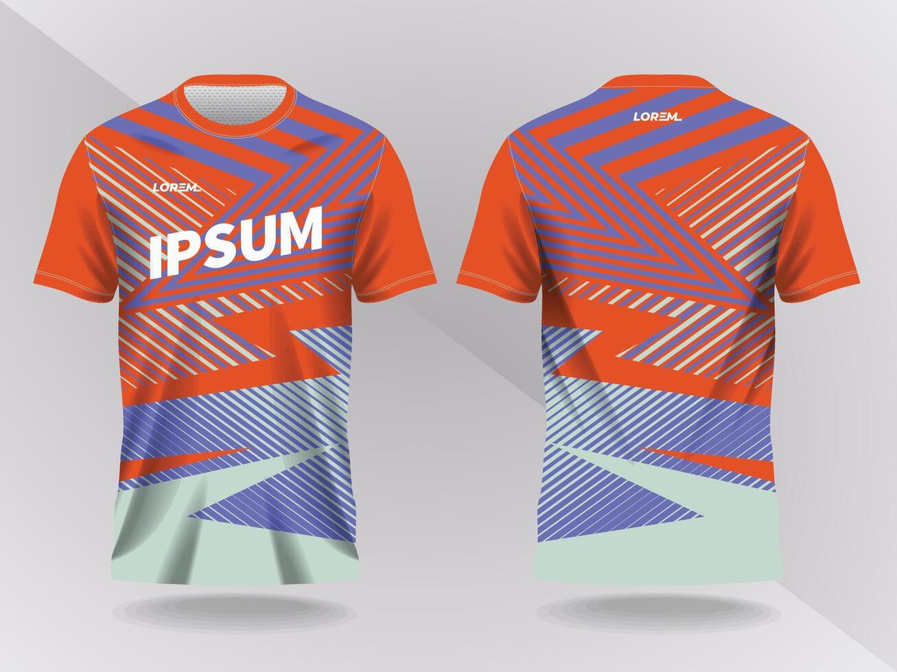 Colorful sports jersey with dynamic design vector