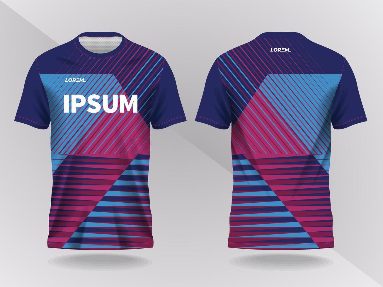Stylish sports jersey with colorful design vector