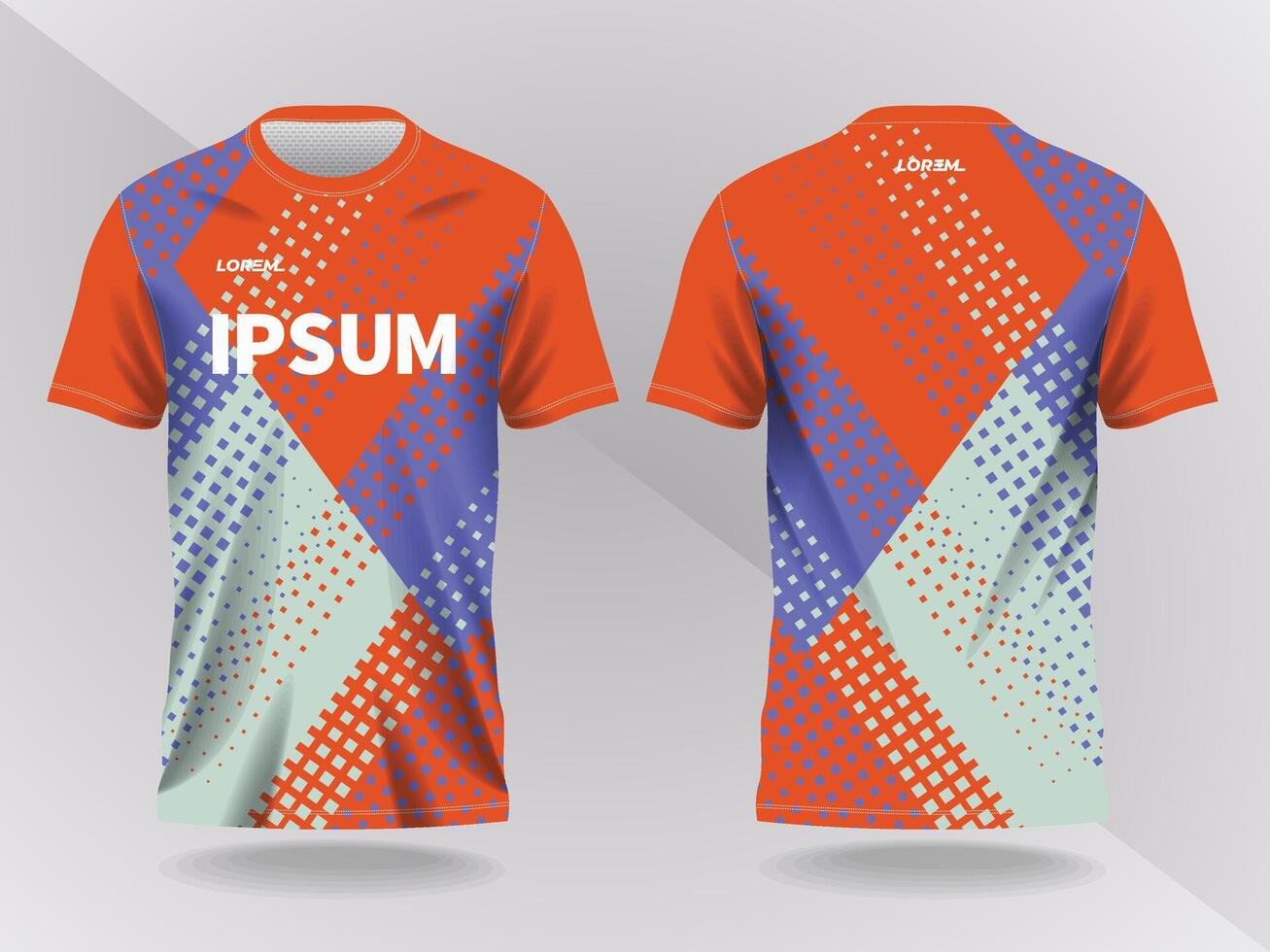 Colorful sports jersey design vector