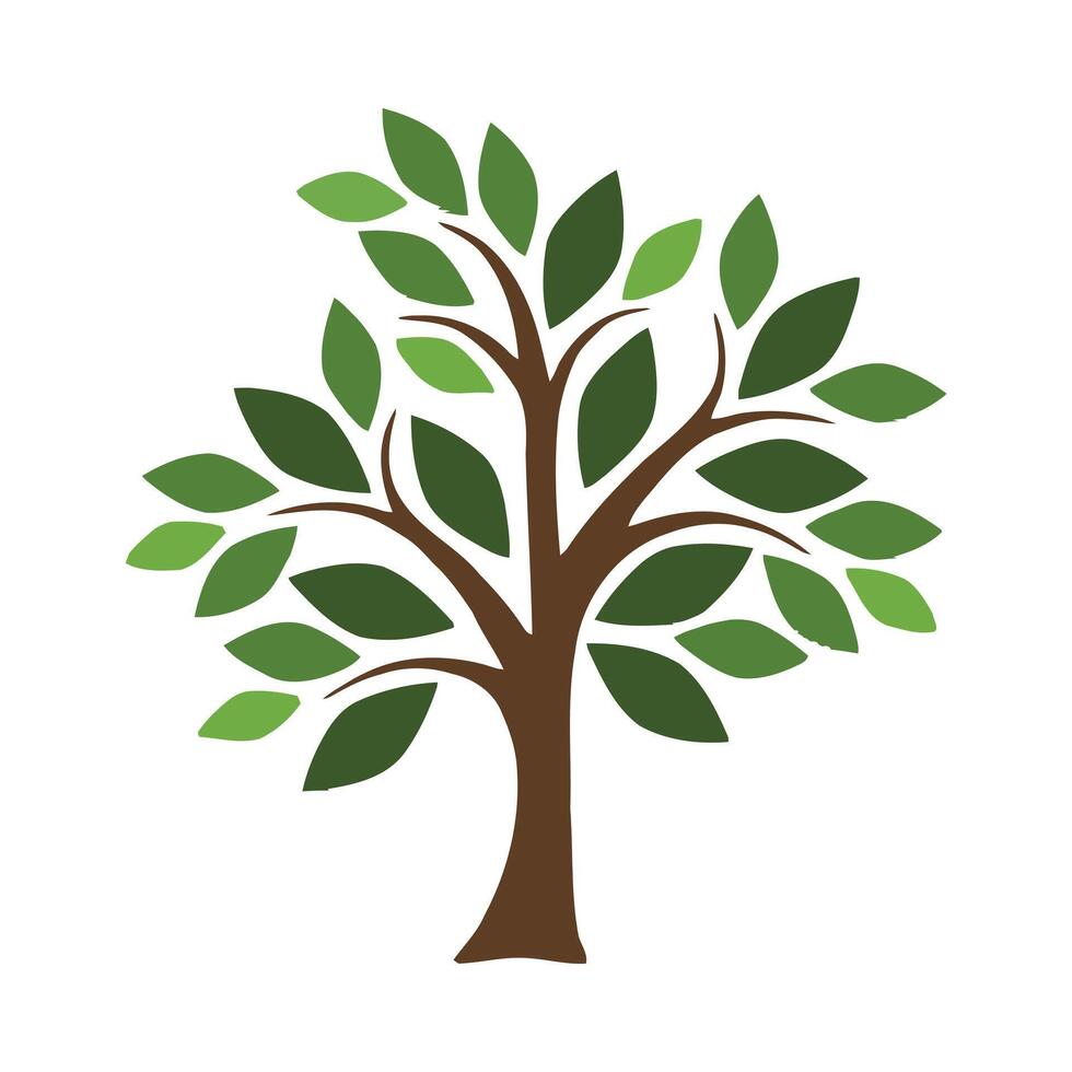 A flourishing tree symbolizes growth and resilience promoting life and hope isolated on a white vector