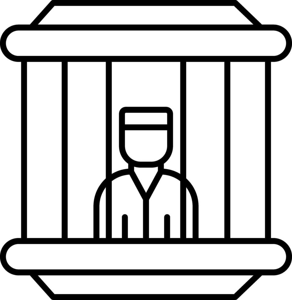 Prisoner Inmate Jail Crime Convict Sentence vector