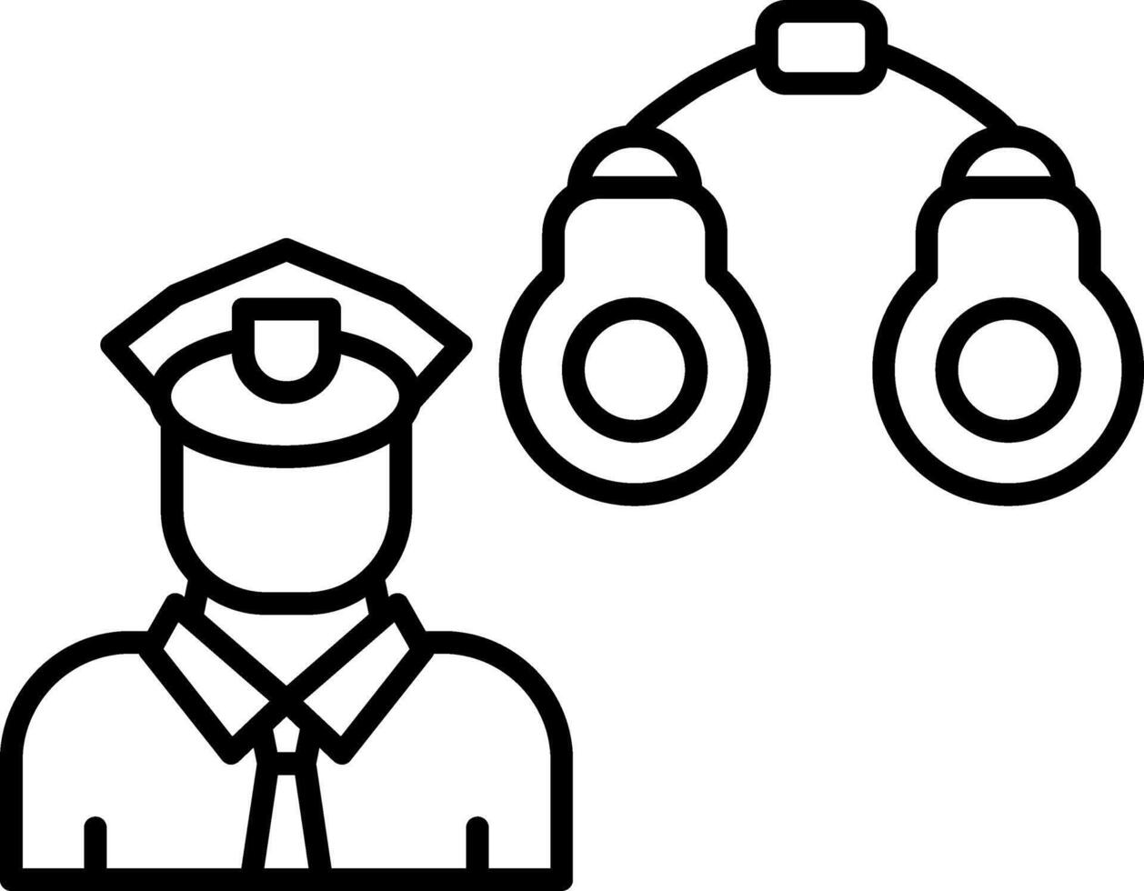 Handcuffs Arrest Detain Police Crime Law vector
