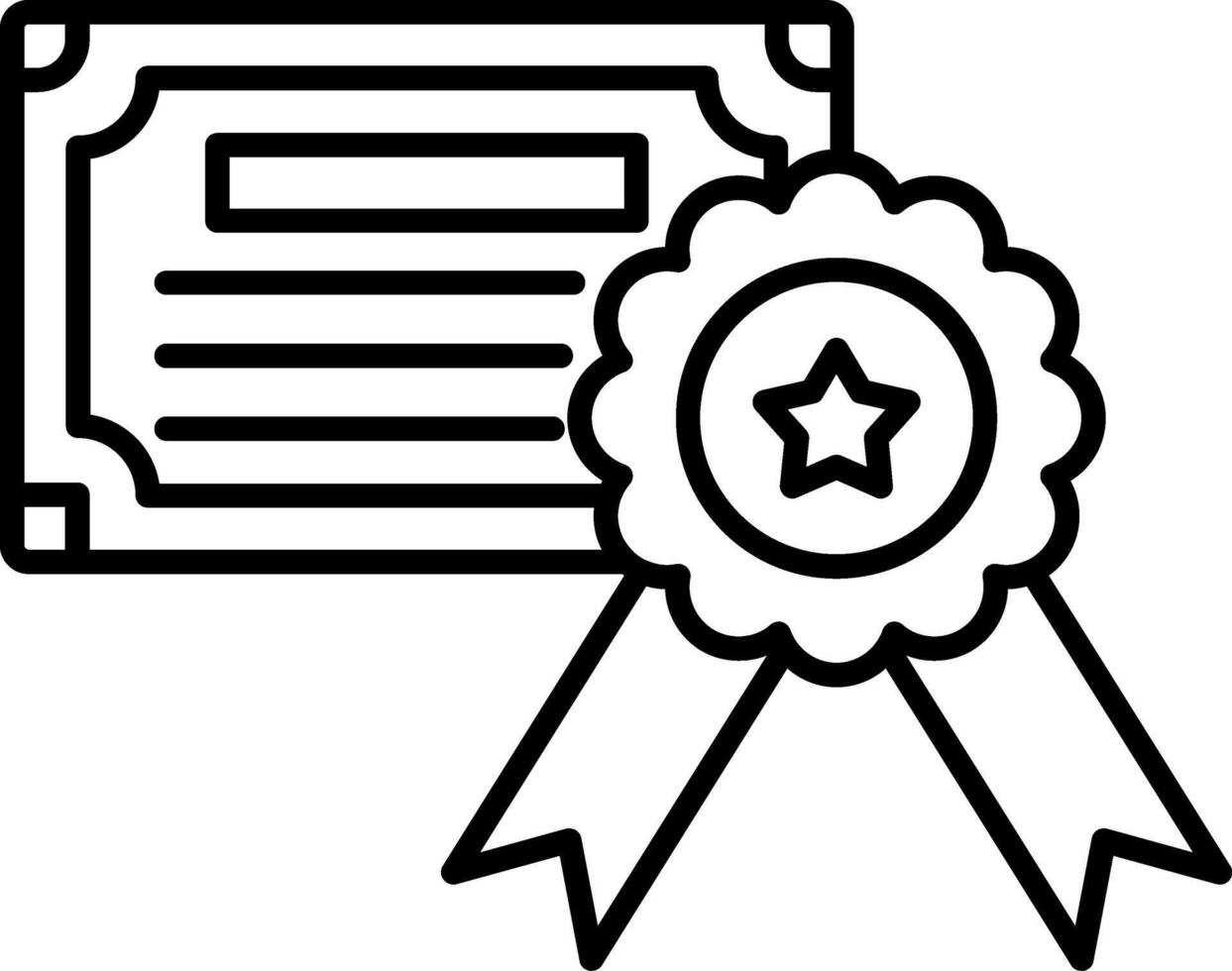 Certificate Award Document Achievement Education Validation vector