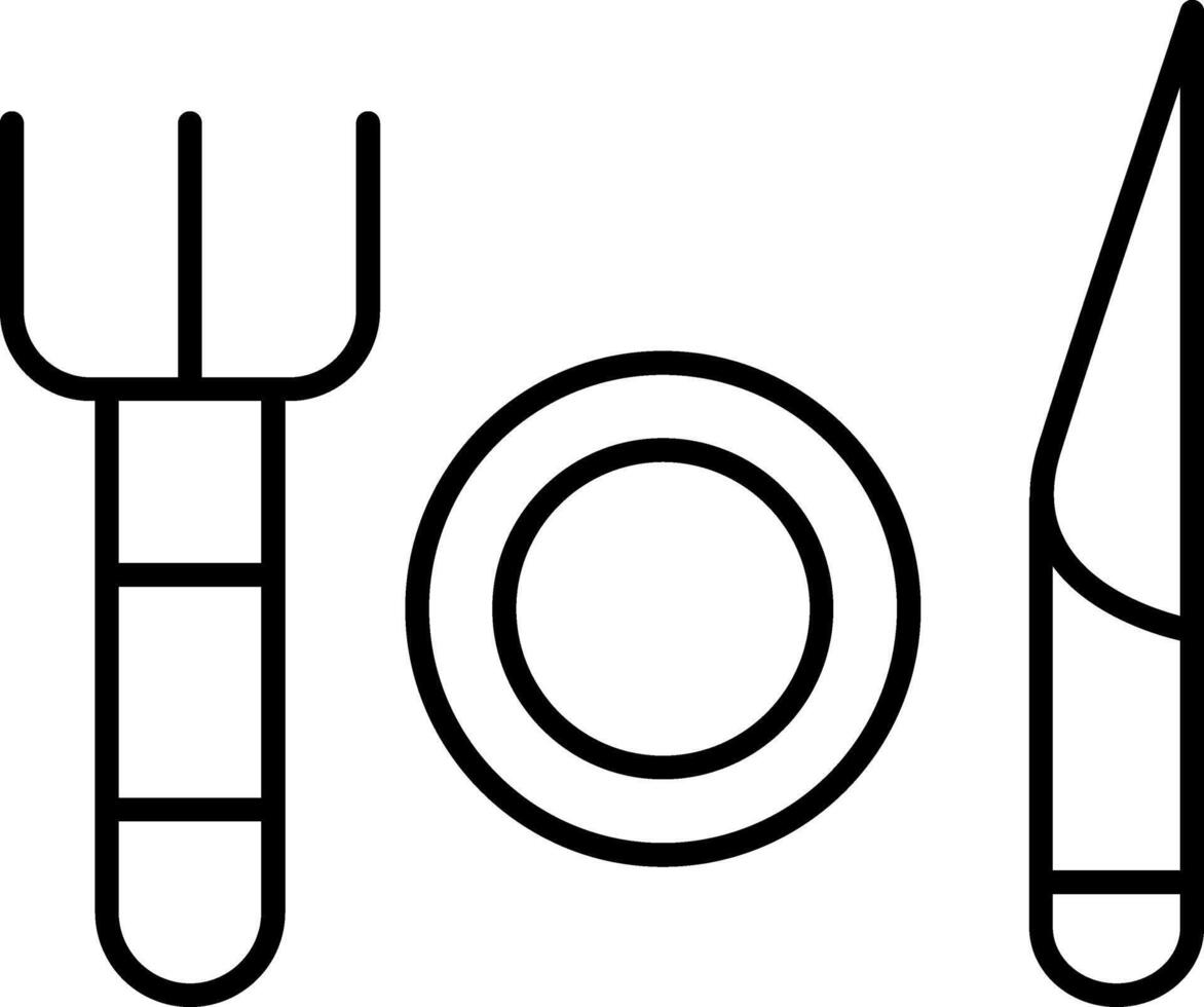 Dinnerware Plates Cutlery Tableware Dining Kitchen vector