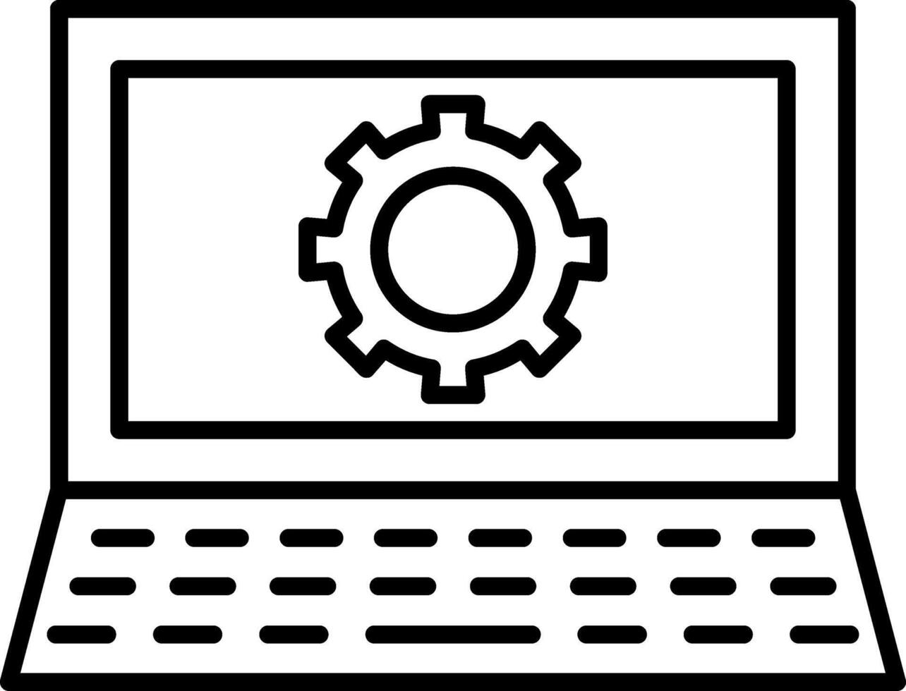 Laptop Computer Portable Notebook Work Tech vector