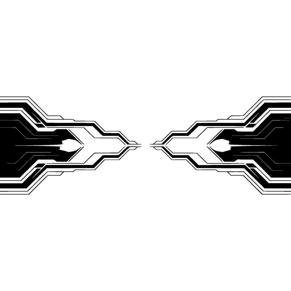 Futuristic Abstract Circuitry on White Background Tech Illustration vector