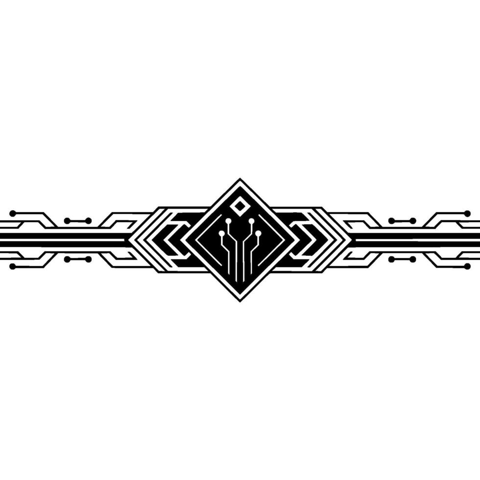 Geometric Circuit Board, Clean Minimalist Tech vector