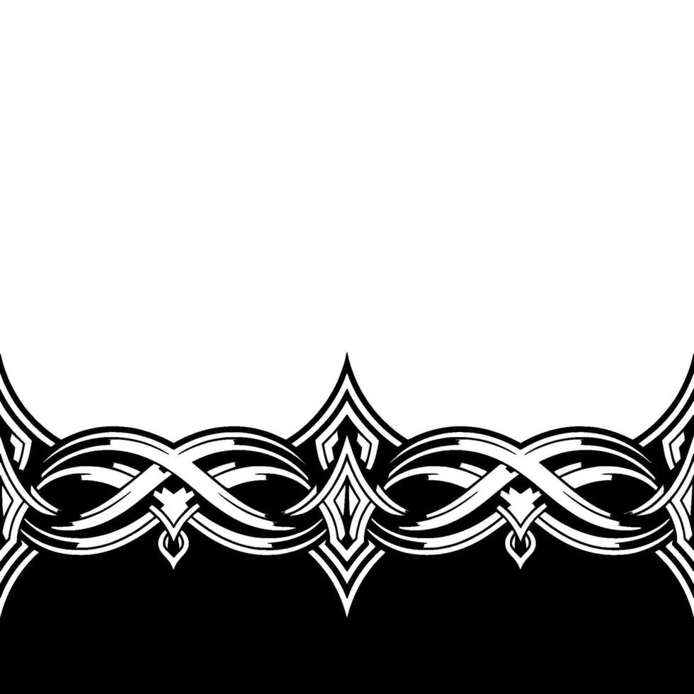 Monochrome Celtic Knot Border for Web, Print, or Element vector