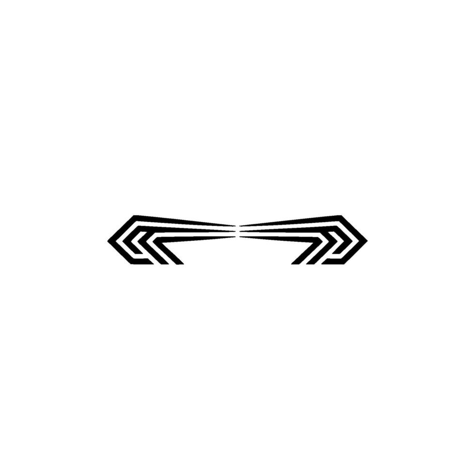Geometric Symmetry Abstract Black Lines on White vector
