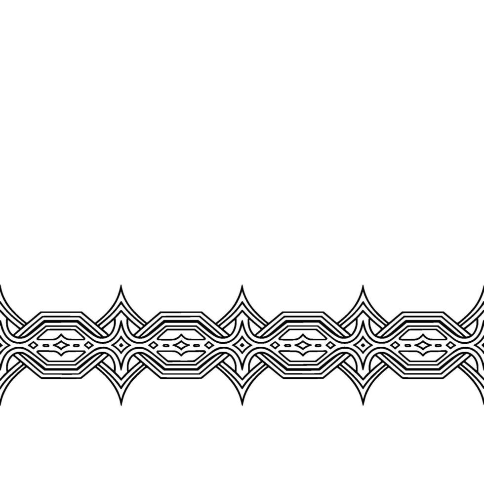 Geometric Pattern Border in Black and White Elegant, Minimalist vector