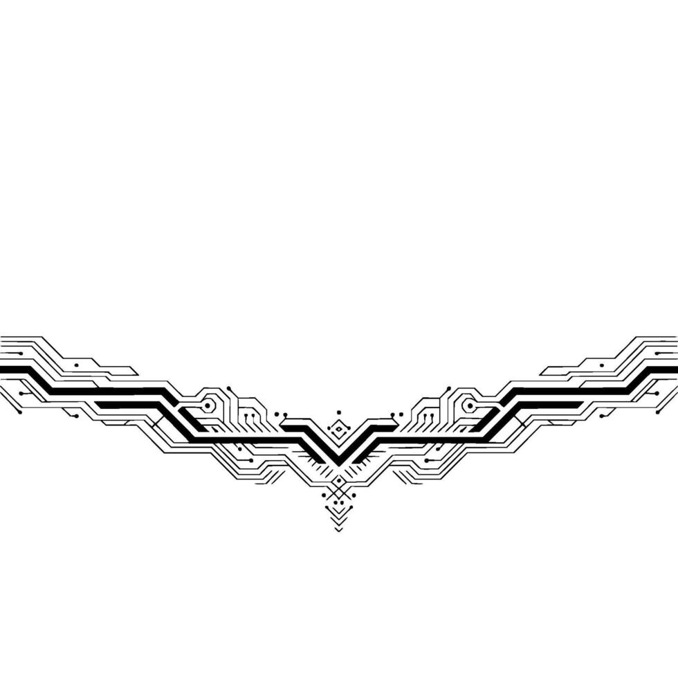 Circuit Board Element Minimalist Tech for Digital Concepts vector