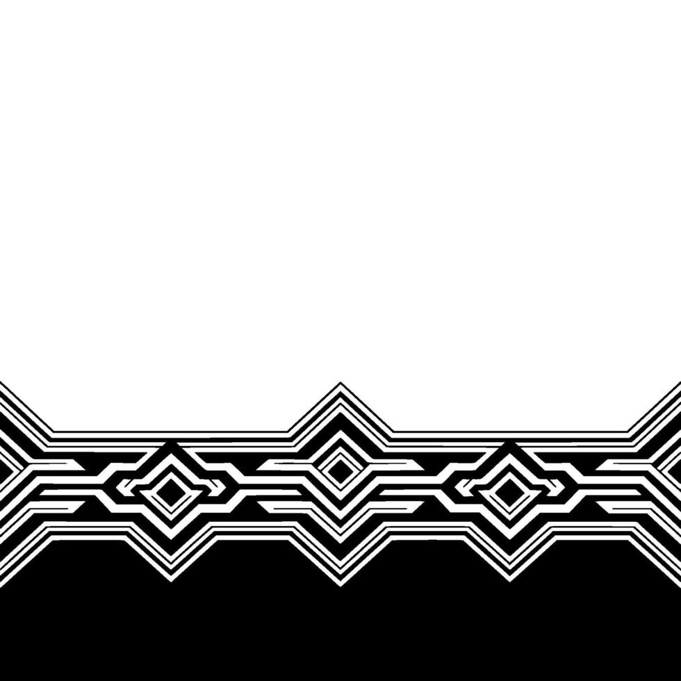Geometric Border in Black and White, Abstract vector