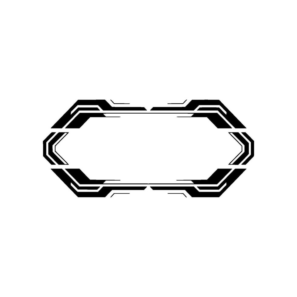 Futuristic Tech Frame Modern Digital Border for Uiux vector
