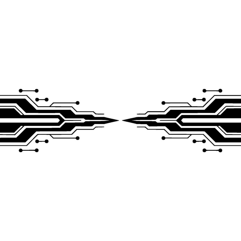 Minimalist Technology Circuit Board Element vector