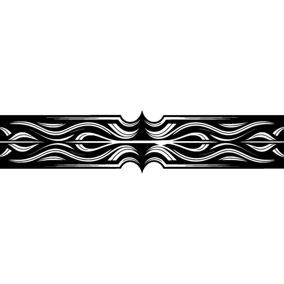 Elegant Black and White Ornament Element, Minimalist Abstract Border vector
