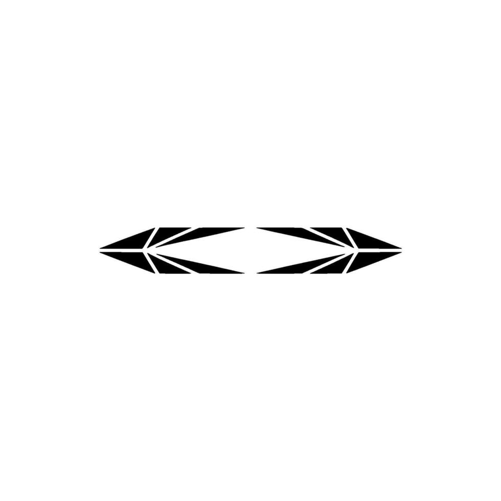 Abstract Geometric Arrow Shape on White Background vector