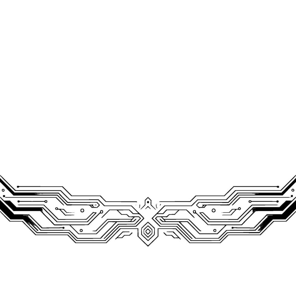 Minimalist Tech Background Circuit Board Element vector