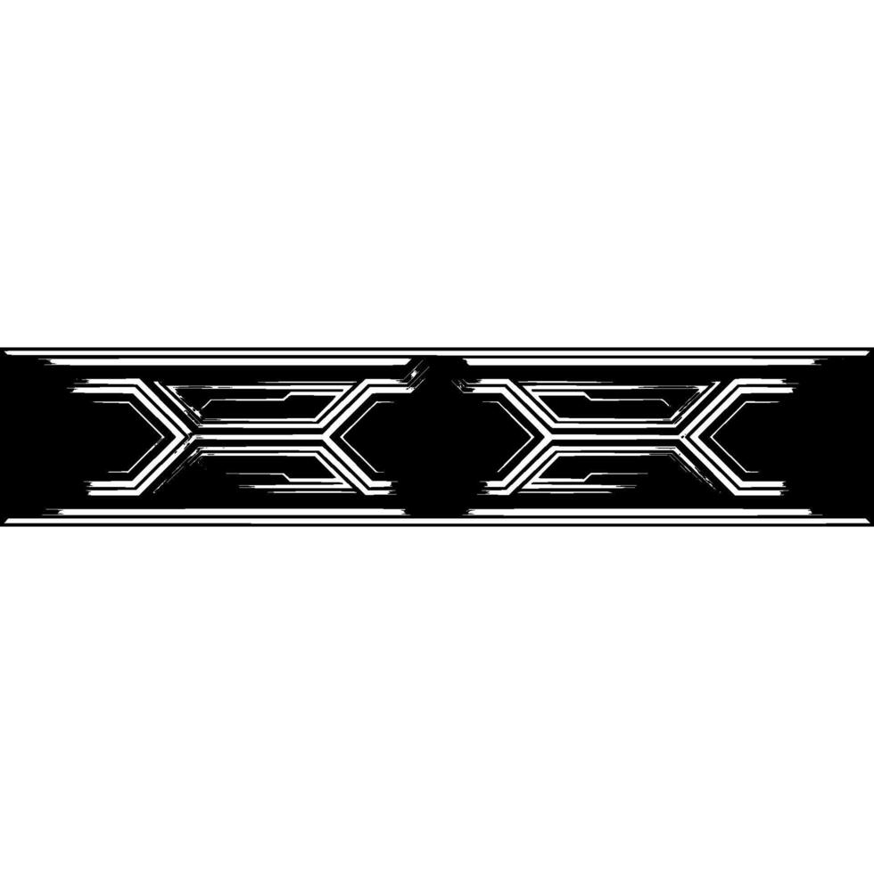 Art Deco Geometric Border on White Elegant Digital vector