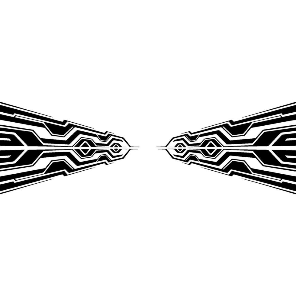 Abstract Geometric Black and White Symmetry - Lines vector
