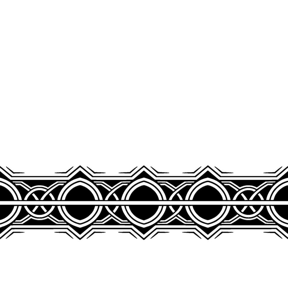 Geometric Black and White Border, Abstract Pattern on White Backdrop vector