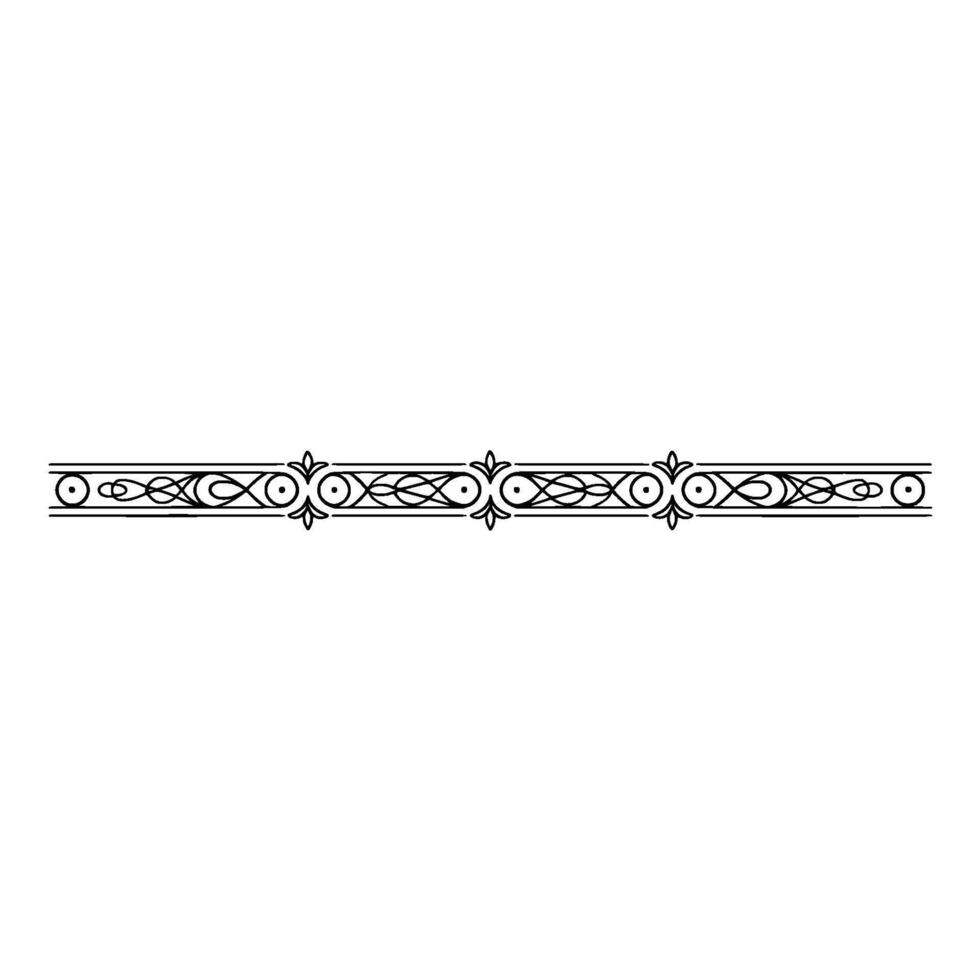 Elegant Black Border on White, Decorative Element vector