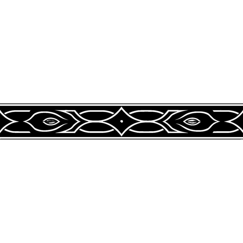 Elegant Decorative Border Black, White, Gray Floral Pattern vector
