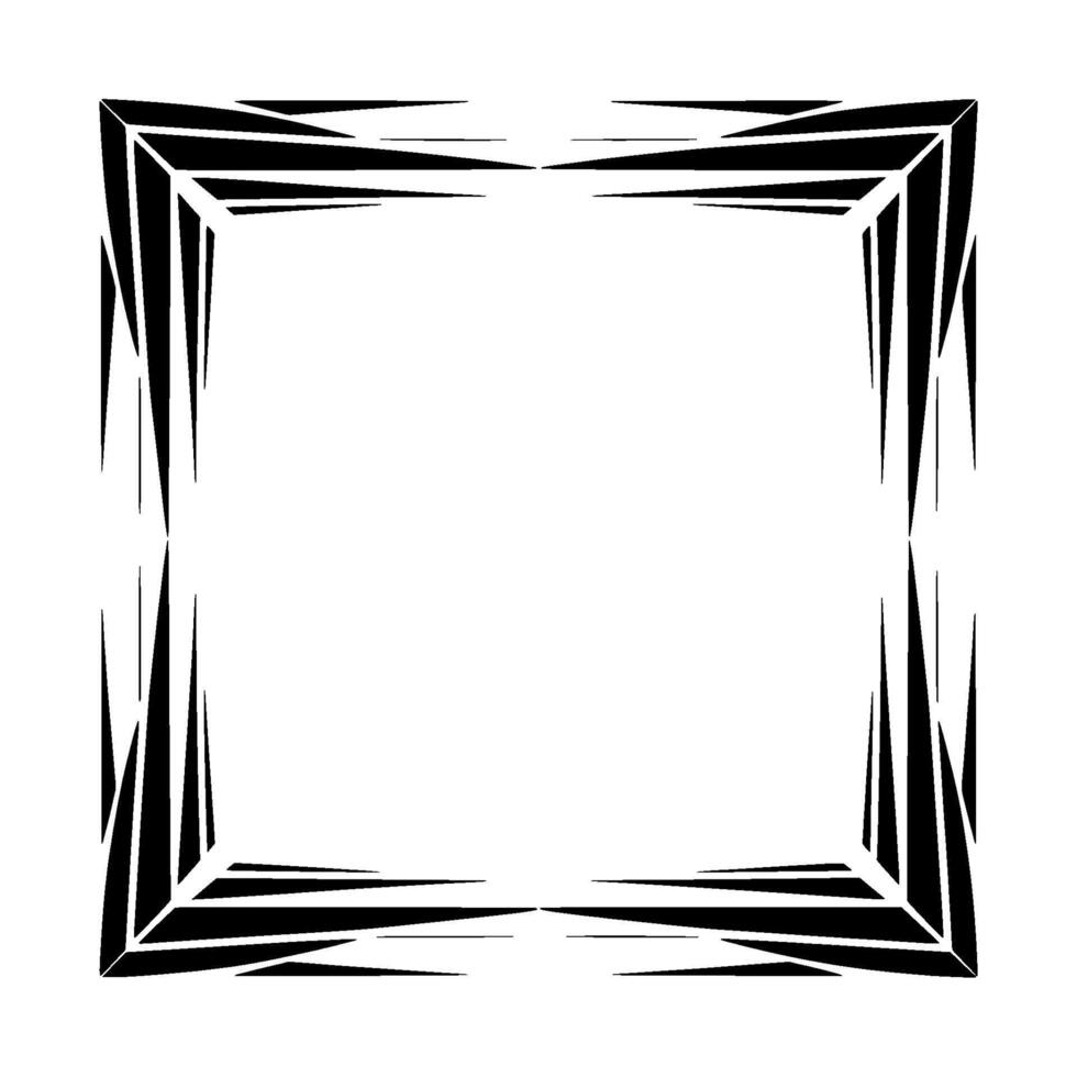 Geometric Frame In Black White, Minimalist Modern Aesthetic vector