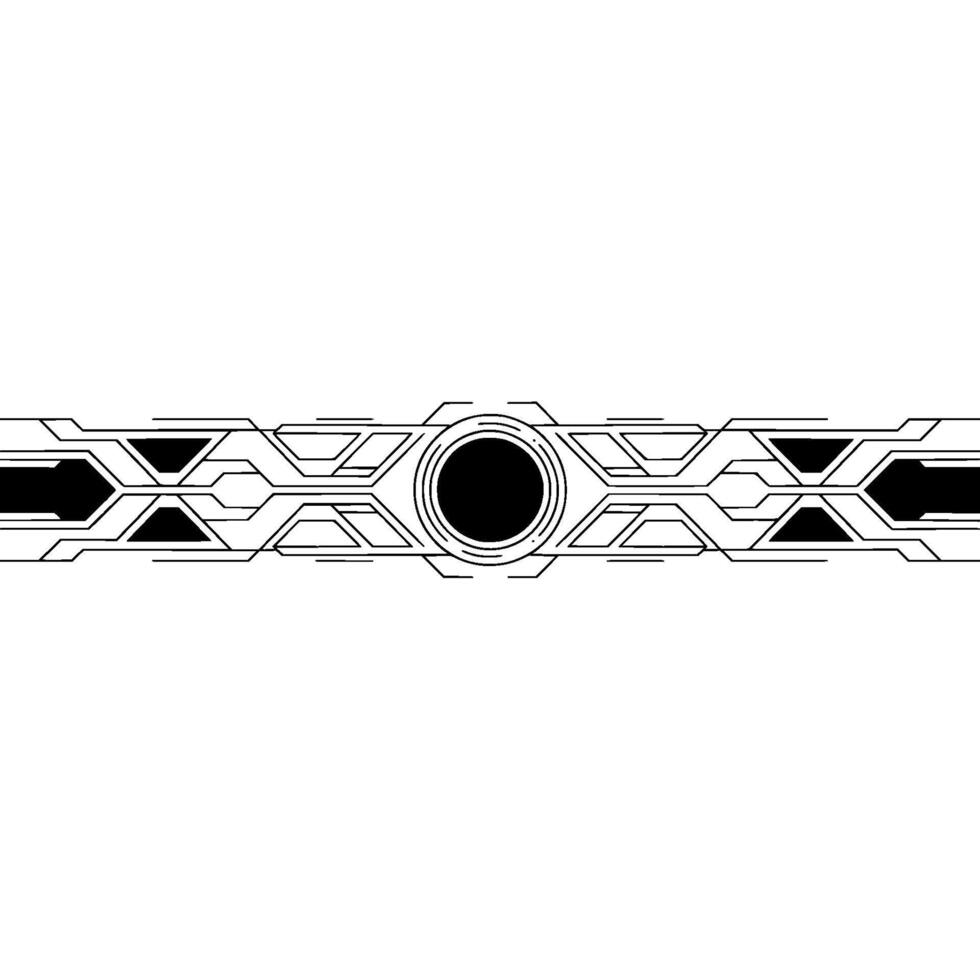 Futuristic Tech Border Element Geometric Line On Light Background vector