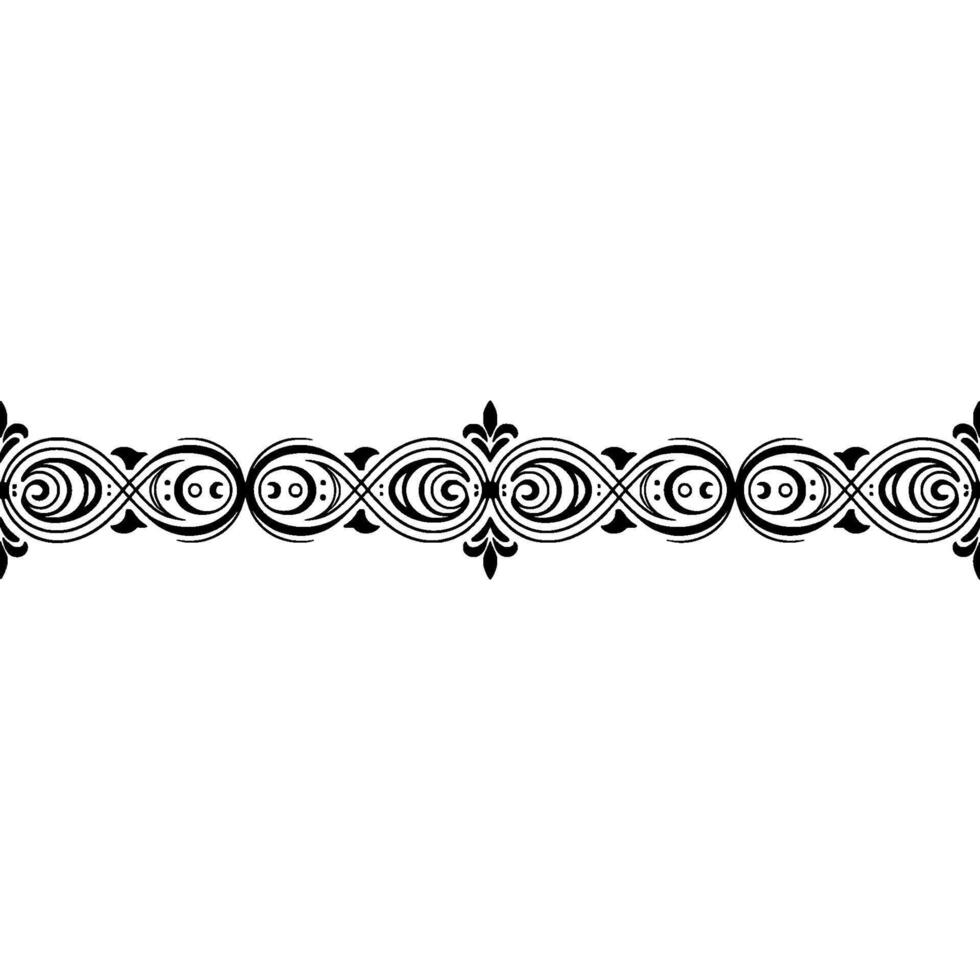 Elegant Black Ornamental Border, Floral Scroll On Gradient vector