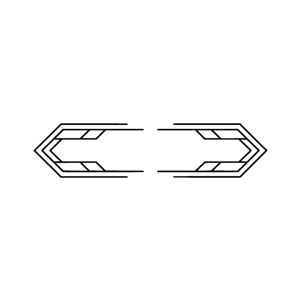 Abstract Geometric Linear Arrow On White vector