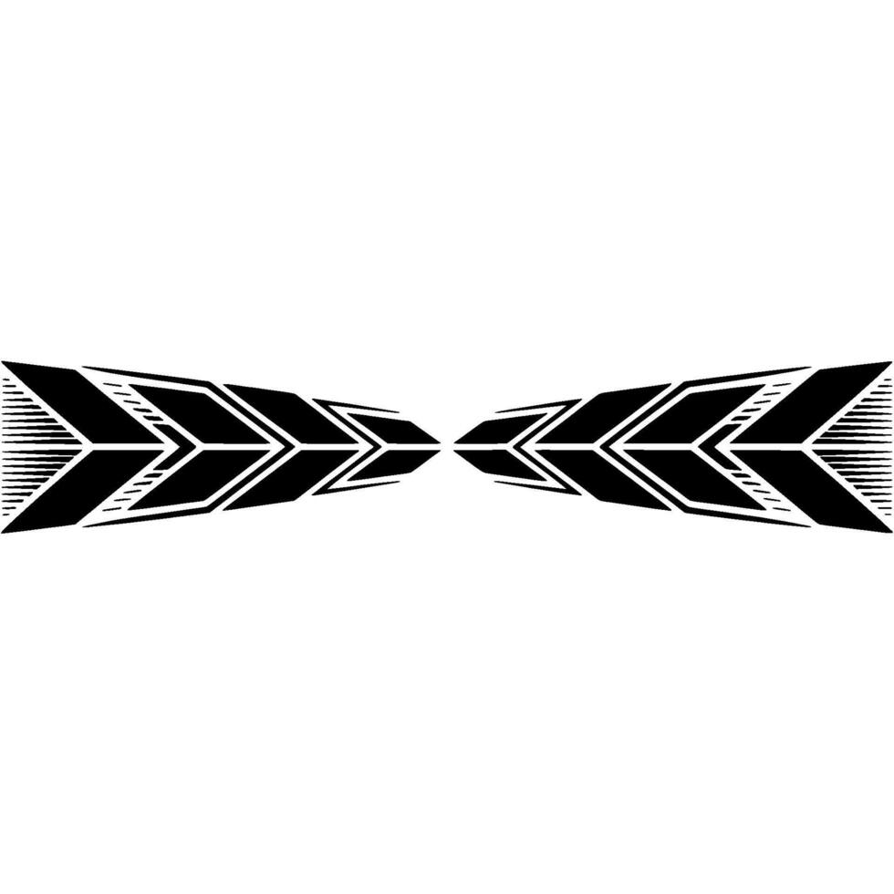 Geometric Abstract Black Arrowhead Shape On White vector