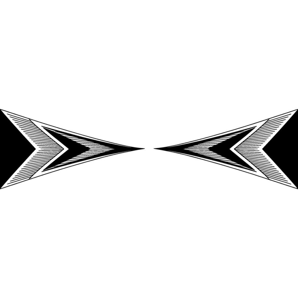 Geometric Arrow Abstraction In Black White, Modern vector