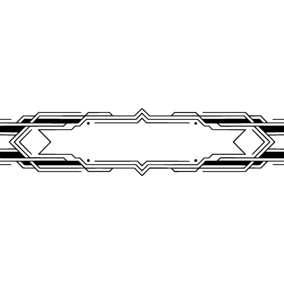 Geometric Art Deco Border Minimalist Element vector