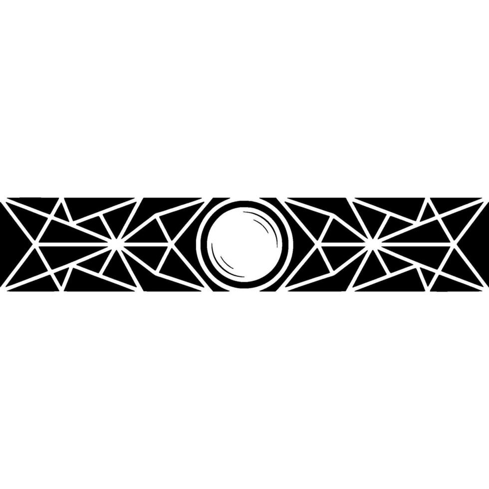 Geometric Black And White Ornament Abstract Decorative Element vector