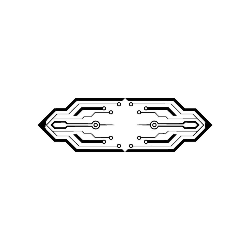 Futuristic Circuit Board, Minimalist Tech, Illustration vector