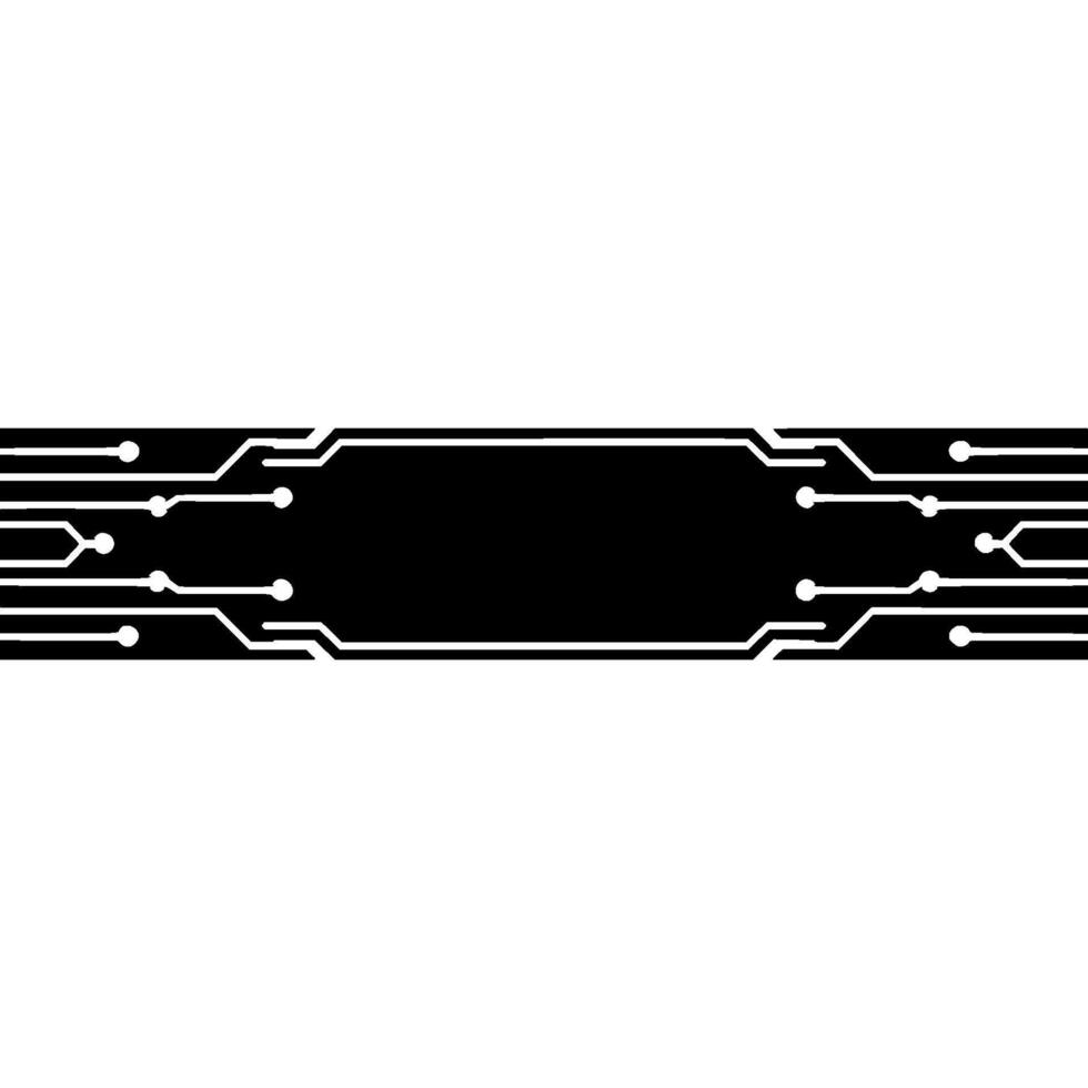 Abstract Circuit Board Banner With Glowing Nodes vector