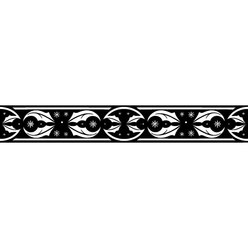 Decorative Christmas Border, Festive Pattern vector