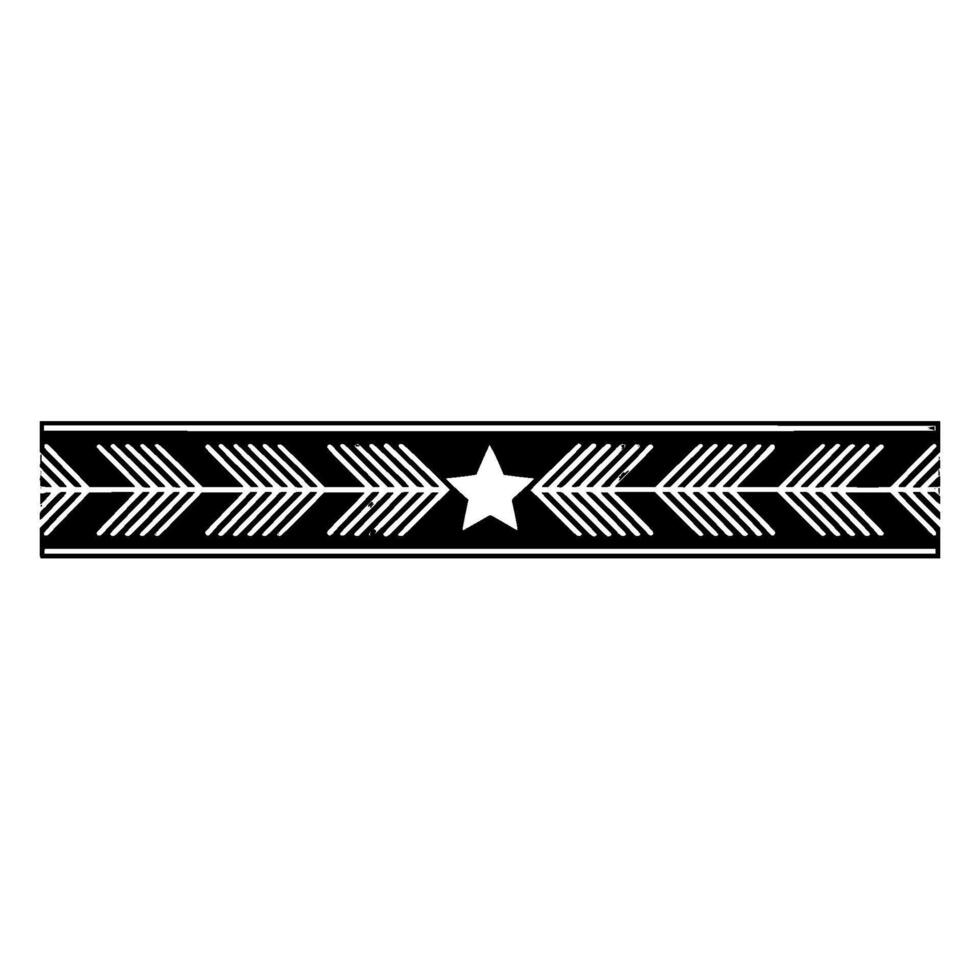 Silver Star Arrow Border On Black Modern Decorative Element vector