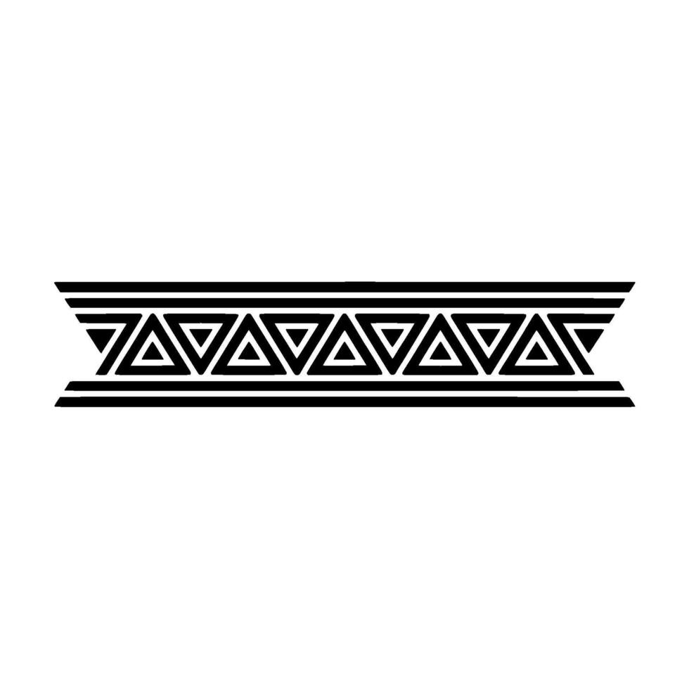 Geometric Triangle Pattern Decorative Element Black And White vector