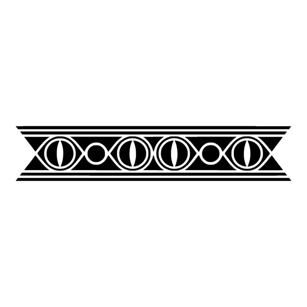 Geometric Eye Border, Black And White Minimalist vector
