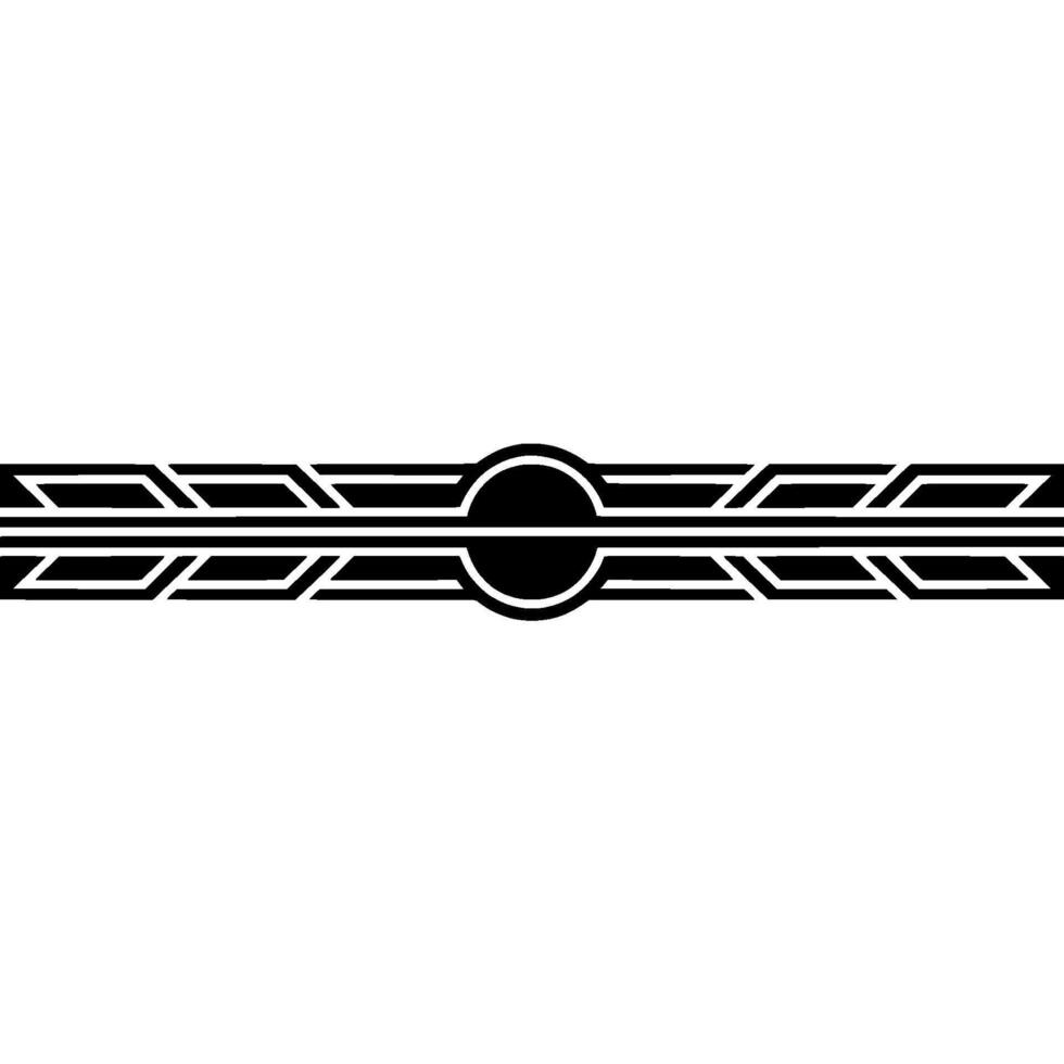 Geometric Border Element Modern Black White vector