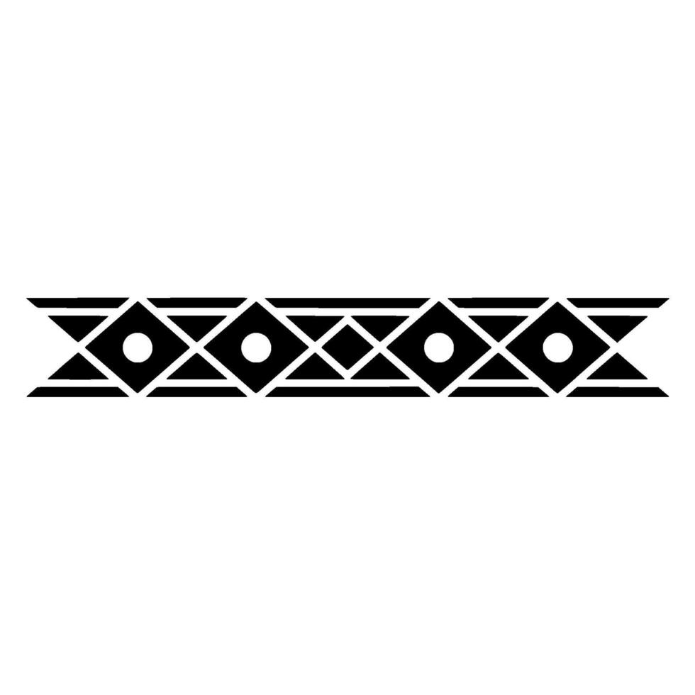 Minimalist Geometric Border With Tribalinspired Patterns On White Background vector