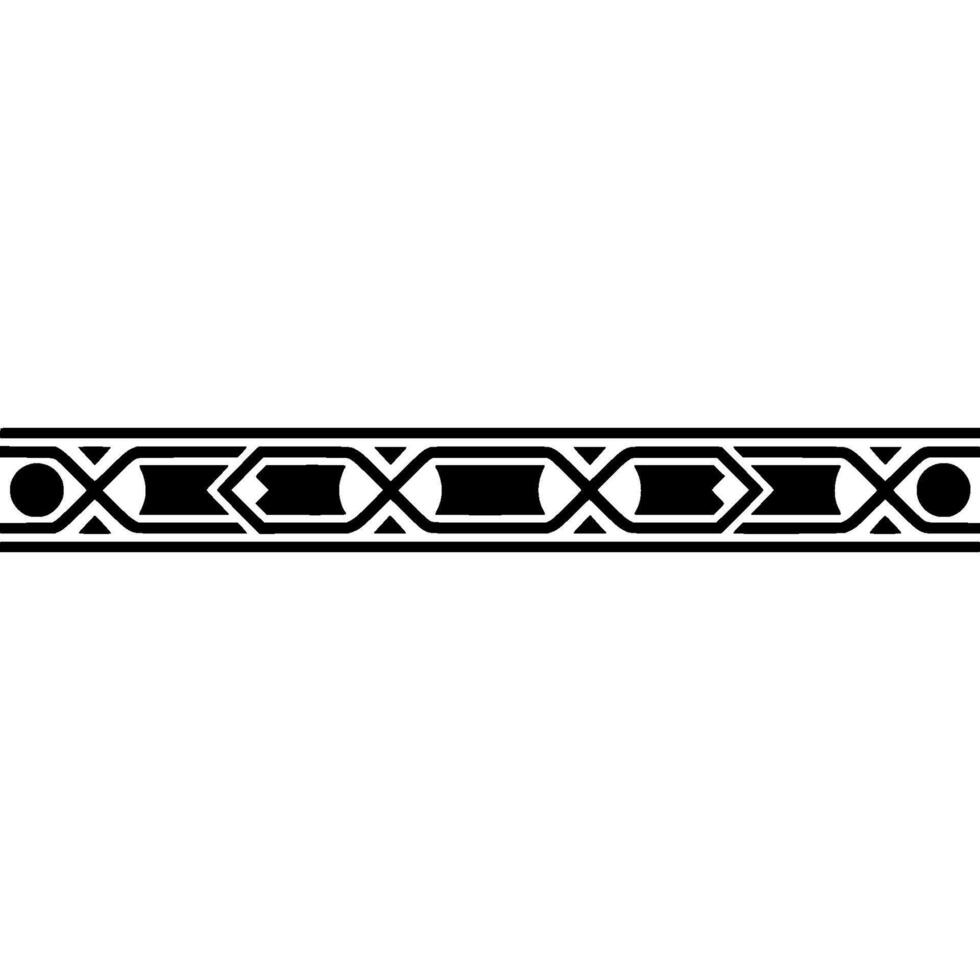 Black White Geometric Border Ornament On Gradient Background vector