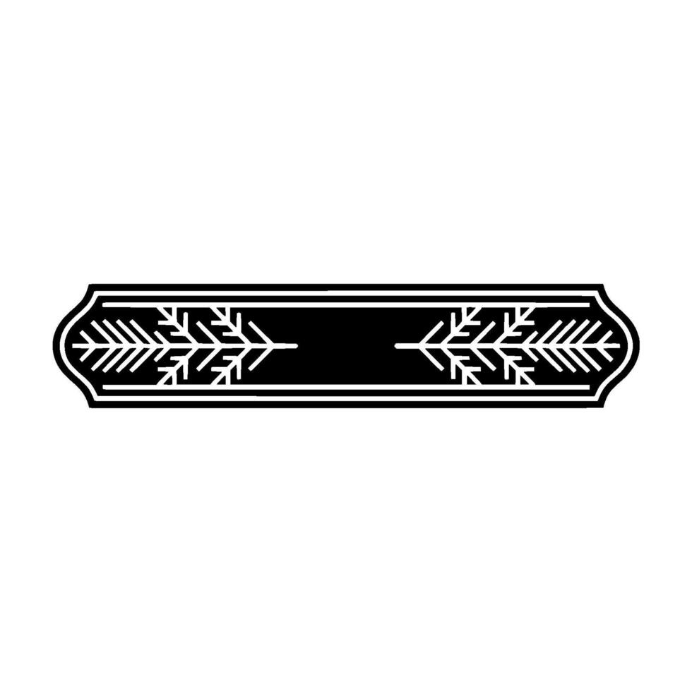 Geometric Black And White Banner With Leafy Accents vector