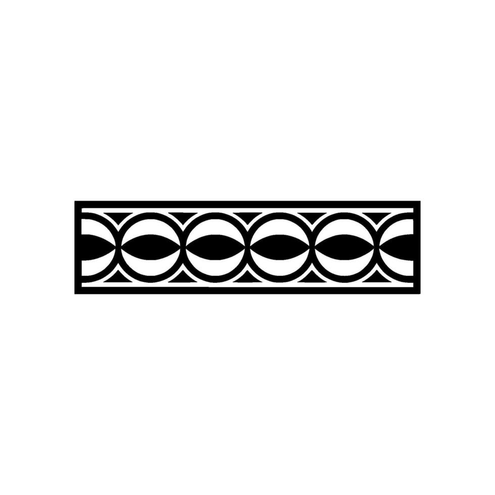 Geometric Black And White Border, Repeating Pattern On White Background vector