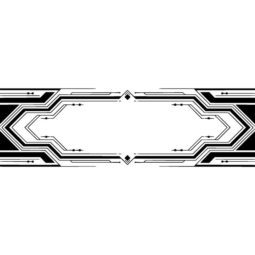 Futuristic Tech Banner Geometric Circuitry With Blank Space vector