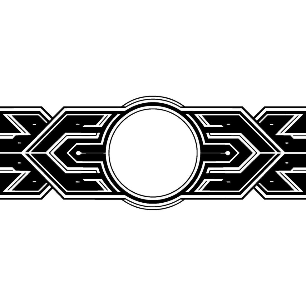 Futuristic Black And White Geometric With Circle And Blank Space vector
