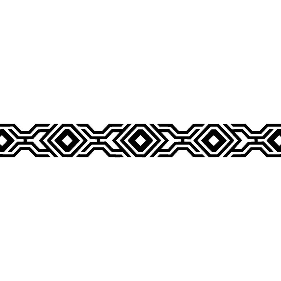 Minimalist Geometric Border Black And White Pattern On White Background vector