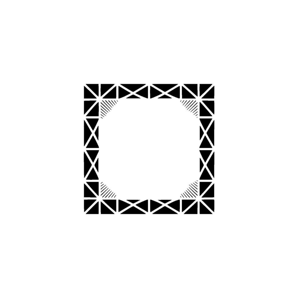 Geometric Abstract Black Triangles And Circle On White vector