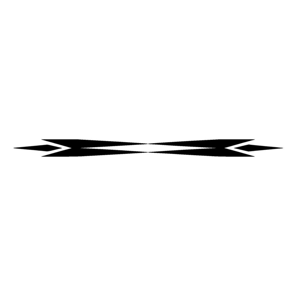 Minimalist Geometric Arrow Line Art, Black On White, Element vector